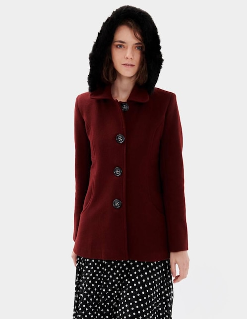 Abrigo Di Nuovo de lana abierto para mujer