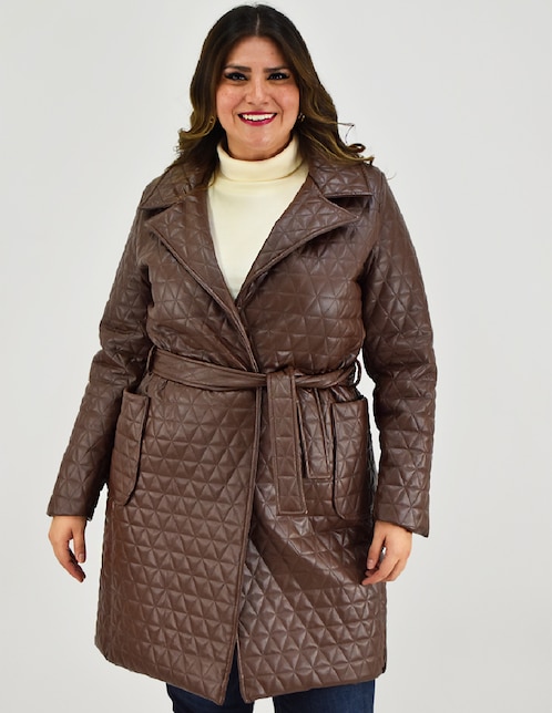 Abrigo Roman Fashion cruzado para mujer