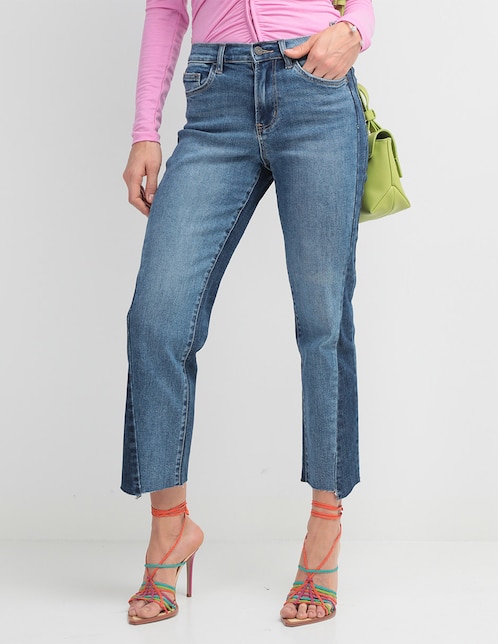 Jeans straight Vervet By Flying Monkey corte cintura para mujer