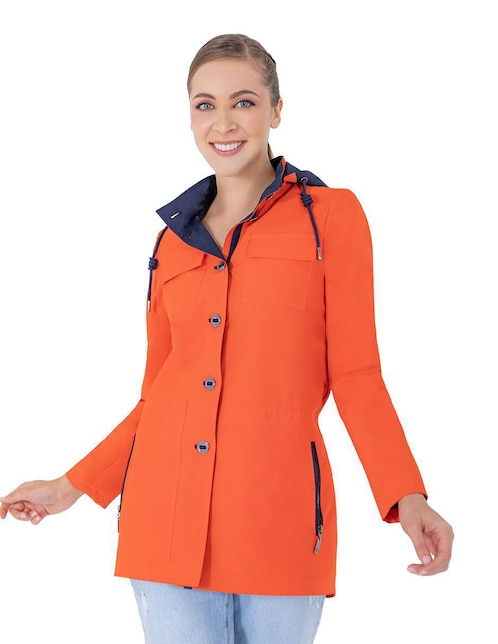 Gabardina impermeable con capucha Shyla para mujer