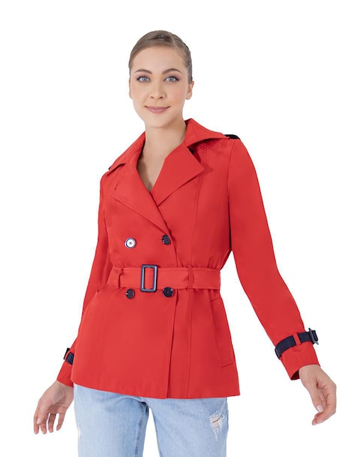 "gabardina" repelente al agua con bolsillos shyla "para mujer"