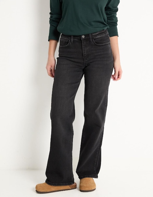 Jeans Straight Flying Monkey corte cintura alta para mujer