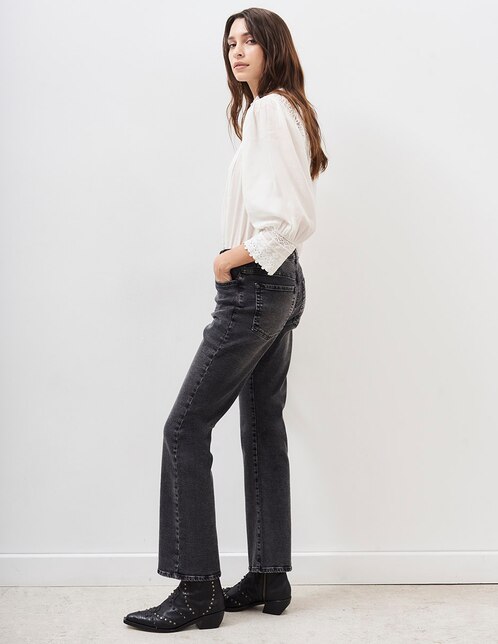 Jeans campana Rapsodia 11115025701p-01 corte media cintura para mujer 9