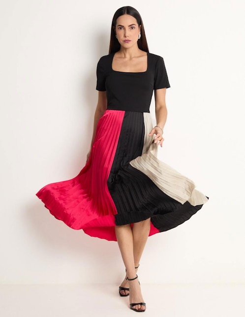 KARL LAGERFELD PARIS Vestido midi casual Karl Lagerfeld Paris para mujer