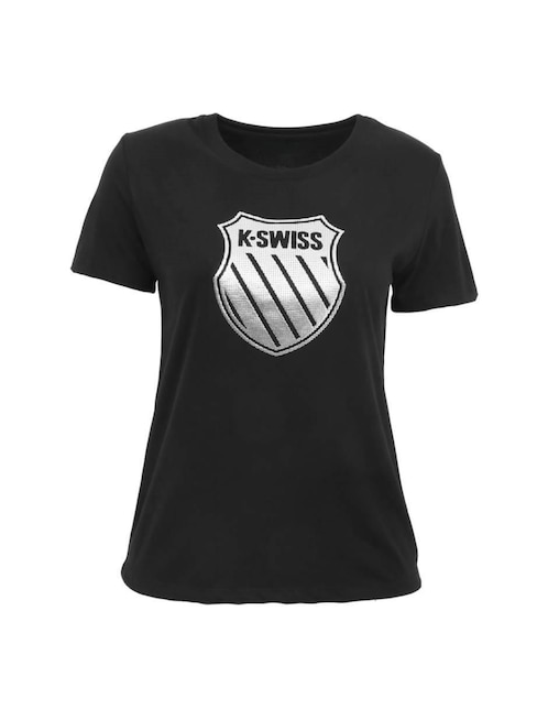 Playera manga corta K-swiss cuello redondo para mujer