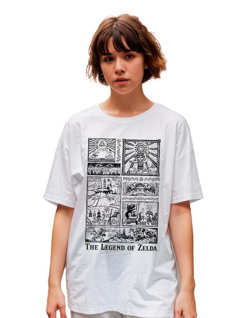 Playera manga corta Nintendo cuello redondo para mujer