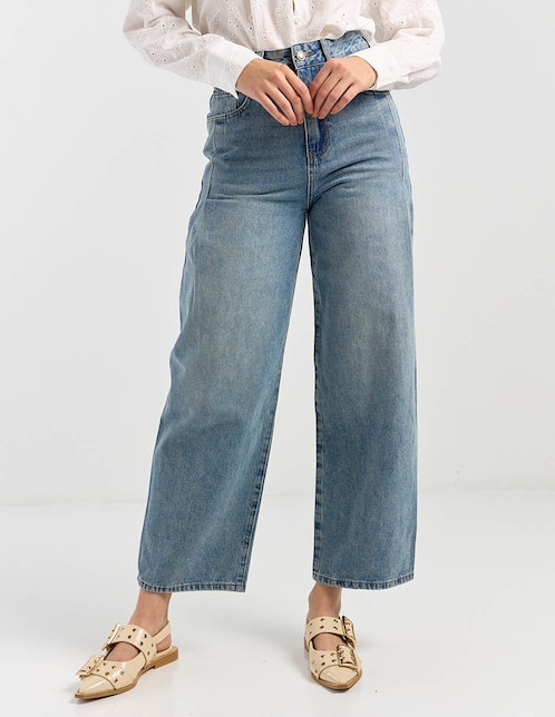 Jeans relaxed amplio para mujer 1