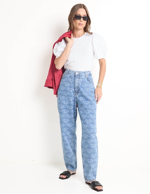 Jeans relaxed mom para mujer