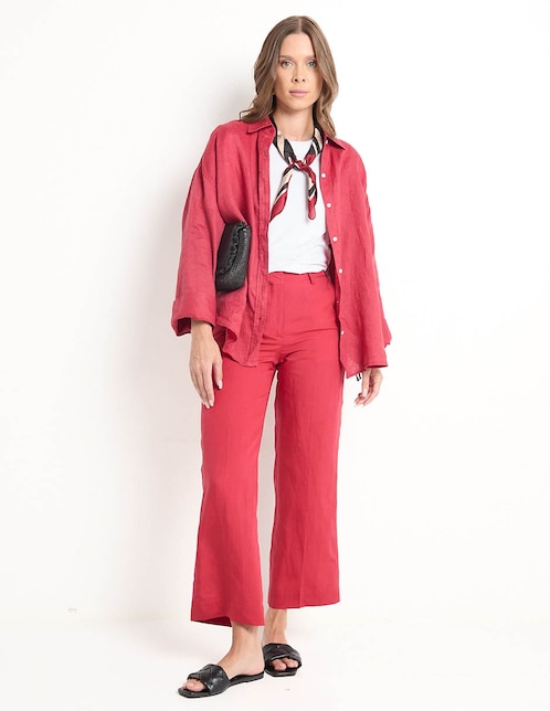 Camisa Scotch & Soda de lino manga larga para mujer