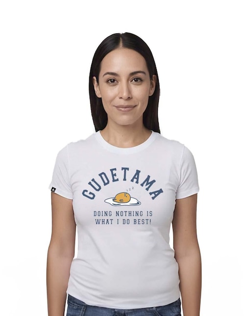 Playera manga corta Sanrio cuello redondo para mujer