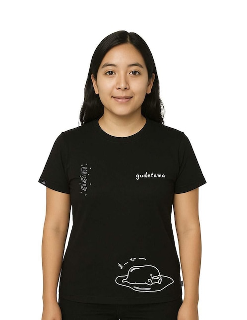 Playera manga corta Sanrio cuello redondo para mujer