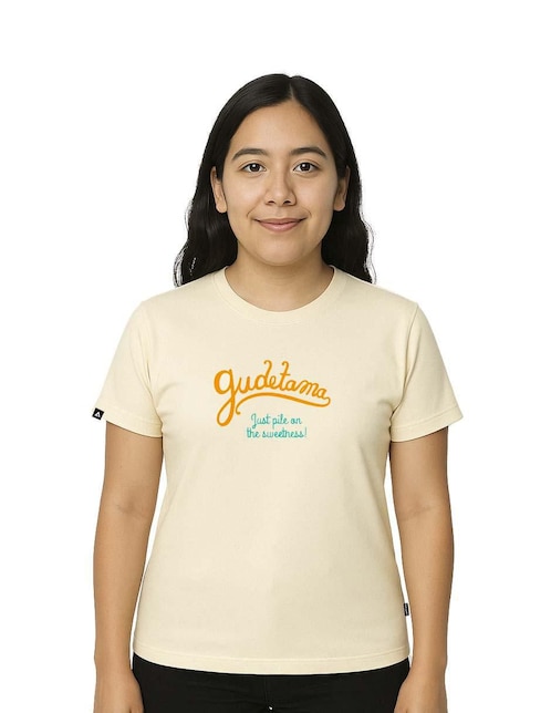 Playera manga corta cuello redondo para mujer 1