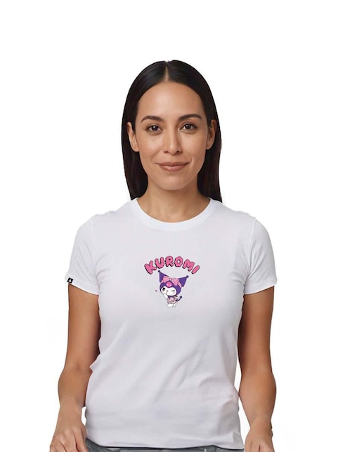 Playera manga corta Sanrio cuello redondo para mujer