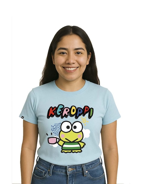 Playera manga corta Sanrio cuello redondo para mujer