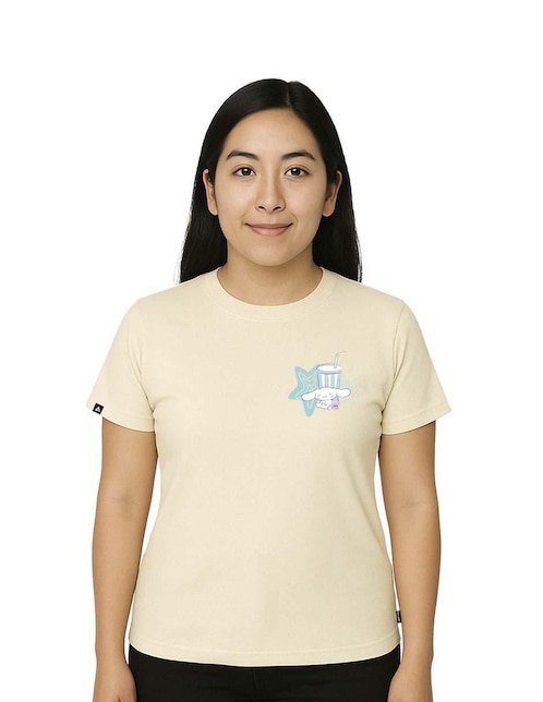 Playera manga corta Sanrio cuello redondo para mujer