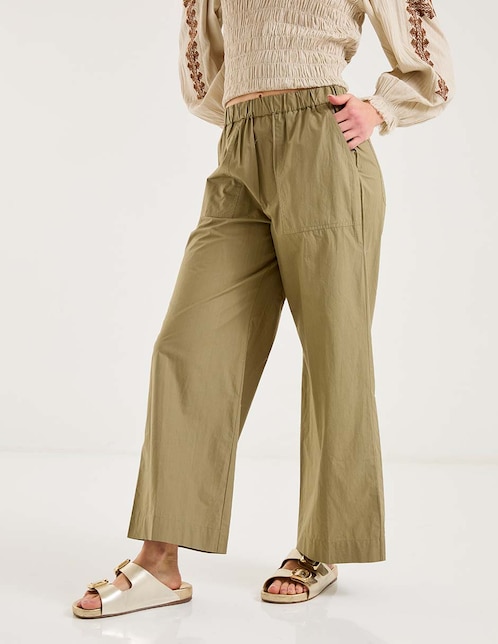 Pantalón relaxed wide leg para mujer 1