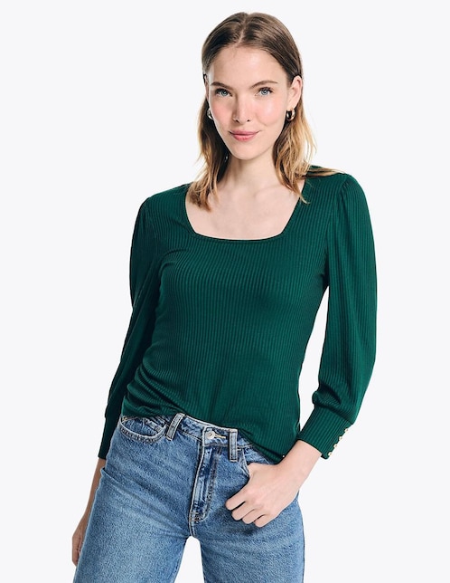 Blusa Nautica manga 3/4 para mujer