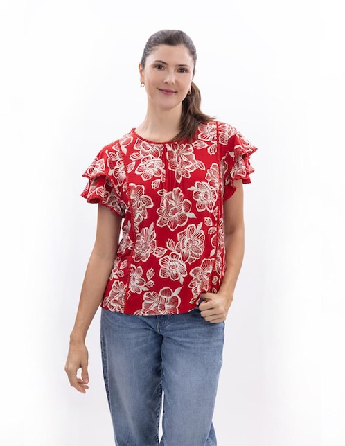 Blusa manga corta para mujer 1