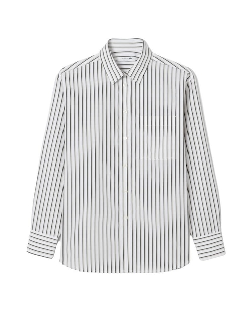 Camisa Lacoste de algodón manga larga para mujer