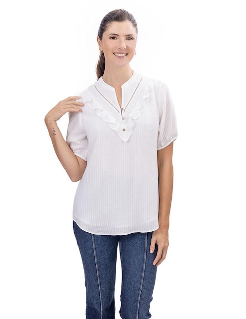 Blusa Nautica manga corta para mujer