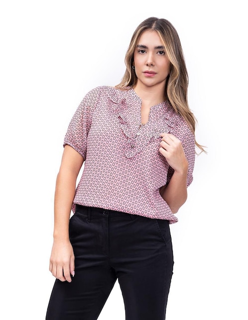 Blusa Nautica manga corta para mujer