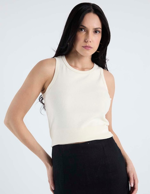 Top cuello redondo tirante ancho 1