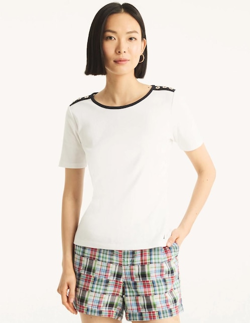 Playera Nautica cuello redondo para mujer