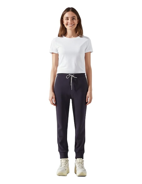 Pants slim con jareta para mujer 1