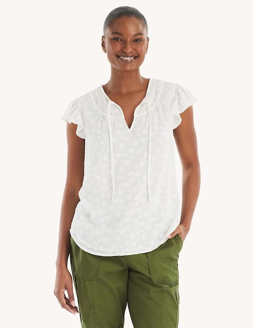 Blusa Nautica manga corta para mujer