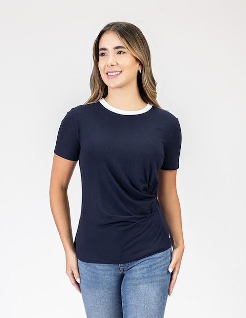 Blusa Nautica manga corta para mujer