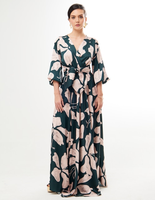 Vestido maxi fiesta Pureza escote V