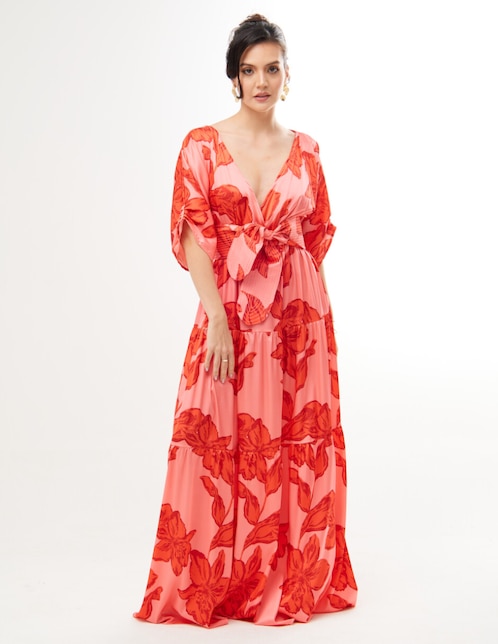 Vestido maxi fiesta Pureza escote V