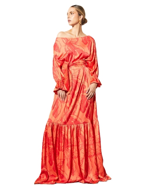Vestido maxi casual Pureza Luna para mujer