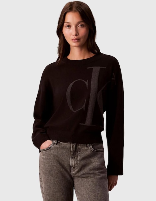 Suéter cuello redondo para mujer