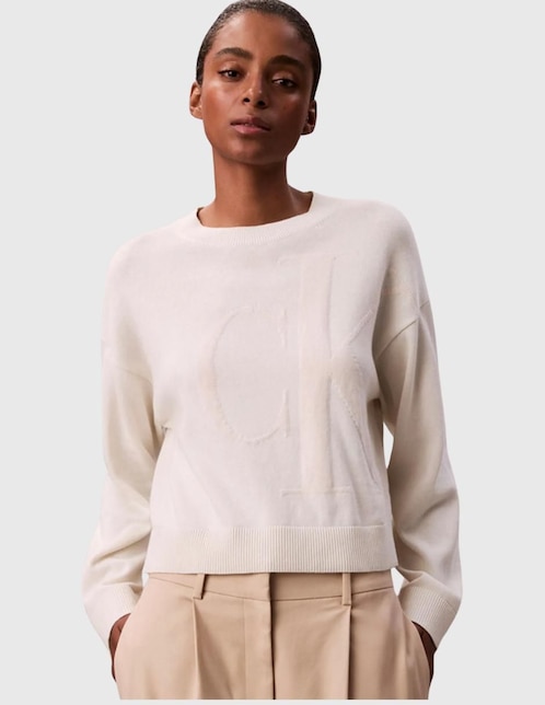 Suéter cuello redondo para mujer 1