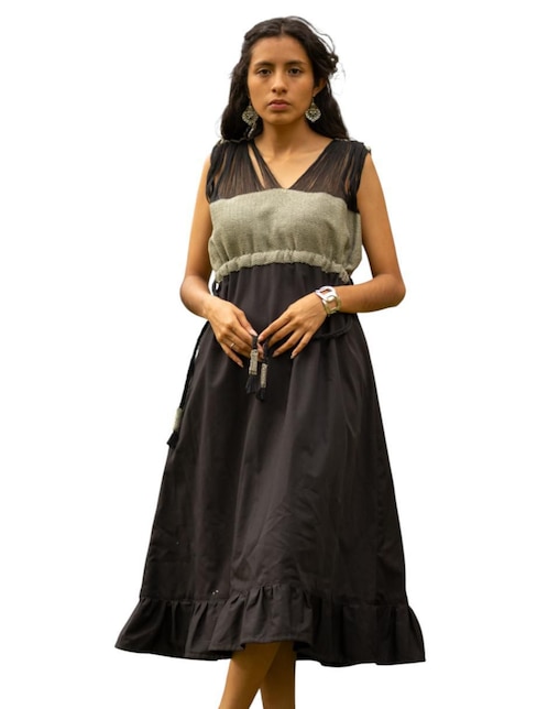 Vestido midi casual Textil Vivo Manuela para mujer