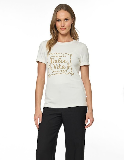 Blusa Foley's manga corta para mujer