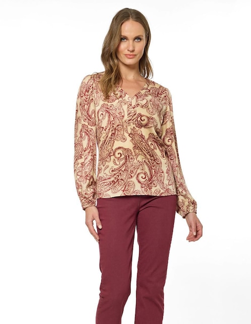 Blusa Foley's manga larga para mujer