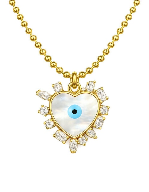 Collar de corazón Yoiko Amuleto baño de oro 18 K