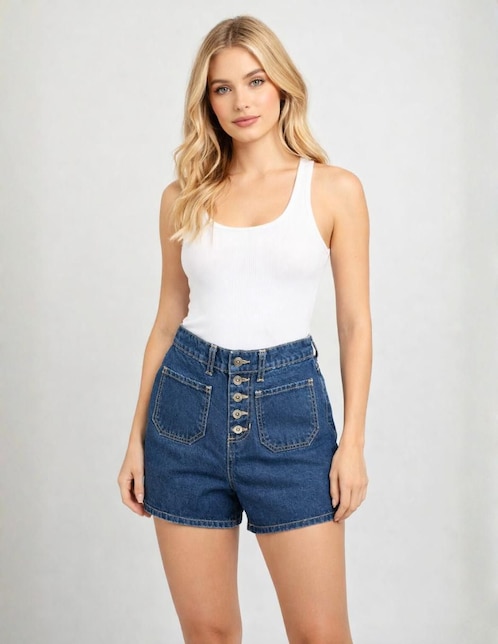Short OBS Jeans de mezclilla para mujer