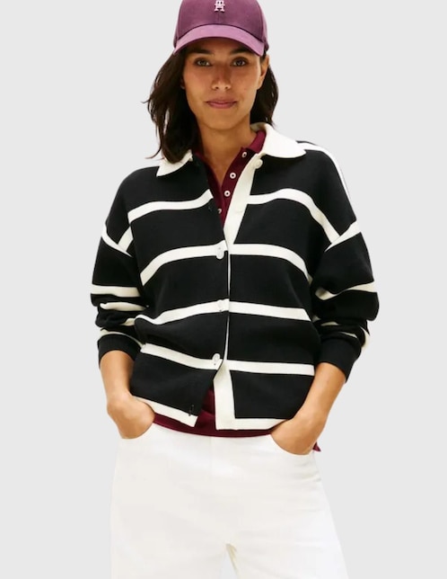 Suéter Tommy Hilfiger cuello camisero para mujer