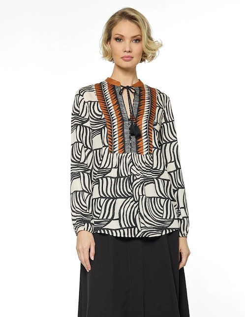 Blusa Foley's manga larga para mujer