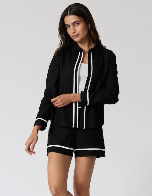 Blusa Criteria manga larga para mujer
