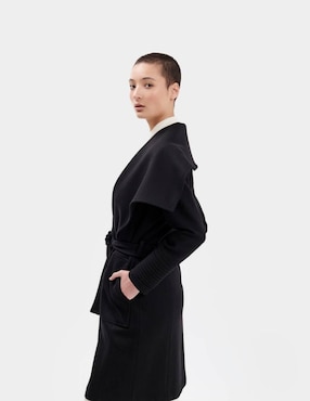Abrigo Merkabá de lana abierto para mujer