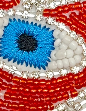 Parche decorativo para ropa Jeans Lab Corazón con ojo aplicación pedrería