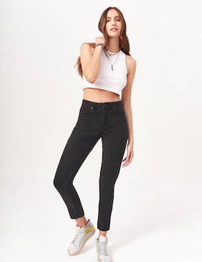 Jeans mom Rapsodia corte cintura alta para mujer