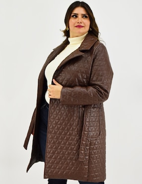 Abrigo Roman Fashion cruzado para mujer
