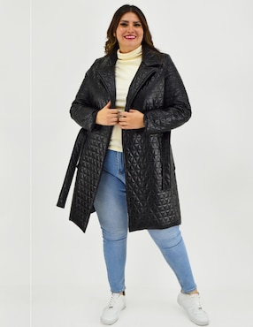 Abrigo Roman Fashion cruzado para mujer