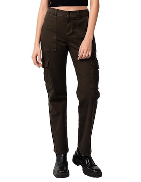 Jeans Relajado Mchk Cargo Militar Corte Cadera Para Mujer