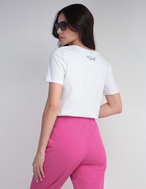 Playera manga corta Karl Lagerfeld Paris cuello redondo para mujer